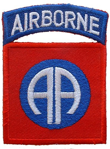 Aufnäher, Motiv: United States Army 82. Airborne, bestickt, mit Bügelklebstoff