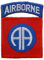 Aufnäher, Motiv: United States Army 82. Airborne, bestickt, mit Bügelklebstoff