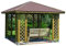 Stan-Wood GARTENLAUBE MIT SCHINDELN HOLZPAVILLON 3 x 3 m (Außenmaß 3.45m) Pfostenstärke: 9 x 9 cm PAVILLON MIT HOLZDACH HÖHE QUALITÄT !