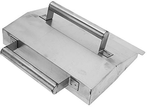 Truelle D'écrémage de Plâtrage en Acier Inoxydable Outils de Décoration de Carrelage en Plâtre à La Main avec Double Poignée Conçue pour Plâtrage et Peinture Murale