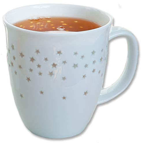 TeaLogic Teebecher Tasse Starlight - Becher Teetasse mit Sternchen Motiv - Tea Logic Fine Bone China (350ml)