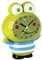 Atlanta Kinderwecker ohne Ticken Frosch mit Musik Licht Grün 17 cm - 2161