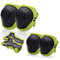 Knieschoner Set Kinder Inliner 6 in 1 mit Tasche, Fahrrad Fussball Ellbogenschützer Schützer Verstellbar Knieschützer, Handgelenkschoner für 3-14 Jahre Teenager Skaten Roller Skateboard (Grün)