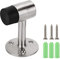 IGNPION 1pc Edelstahl TürStopper Wandhalterung Türhalter Stop Brushed Finish Tür Stopp mit Puffer Sound Dämpfung Gummi