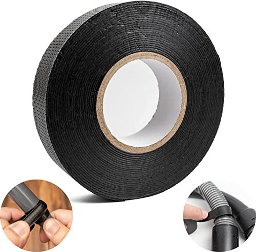 Selbstverschweißendes Gummi Dichtungsband, 10 Meter, in Schwarz, 20 mm Breite, Isolier-Klebeband selbst verschweißend, Universalisolierband Kabel, Mittelspannungsband, Luft-Wasserdicht Isolierband