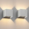 ledscom.de 2 Stück Wandleuchte CUBEL für außen, IP65, Up-/Downlight, weiß matt, quadratisch, 1x G9 max. 10W