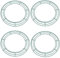4 Pack Christmas Wire Wreath Rings 14 inch Metal Wreath Frame - 35cm Large Round Wire Wreath Frame for Christmas Wreath Making Rings Base, Wedding Garland Ring, Garden, Home Deco Supplies DIY Crafts