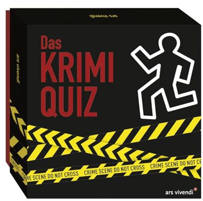ARS VIVENDI Krimi-Quiz – 66 Quizkarten rund um Verbrechen, Mord & Kriminalliteratur | Kartenspiel mit Anleitung | Spannendes Quizspiel für Krimifans | Geschenkidee