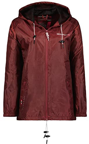 Geographical Norway Boat Lady - Veste Coupe Vent Femme Outdoor - Blouson Imperméable Manches Longues Femmes - Manteau Tactique Résistant Pluie (Bordeaux L Taille 3)