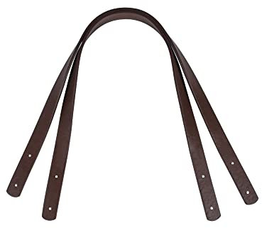 besbomig 2 Stück Tasche Griff PU Taschengurt mit Nieten Taschenriemen 60CM Einfarbig Umhängegurt für Handtasche Geldbörsen Ersatz Tasche Zubehör, Hasel