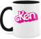 Tasse Tassen 325ml - Barbie - Ken Logo - 325 ml - Schwarz - teetasse mug kindertasse q9061 nur noch eine pflanze kaffeetasse kaffee kakao