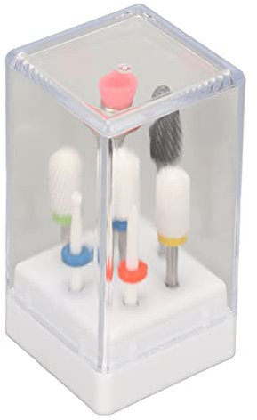 7-teiliges Keramik-Nagelbohrer-Set mit Nagelhautentferner-Bits, Geeignet für die Meisten Elektrischen Nagelbohrer, für Nagelkünstler und Anfänger, Einfach zu Organisieren