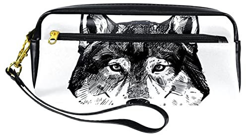Federmäppchen Wolf Sketch Portrait-01-01 Mäppchen Premium Federtasche Strapazierfähig Pencil Case Für Teenager Schule College