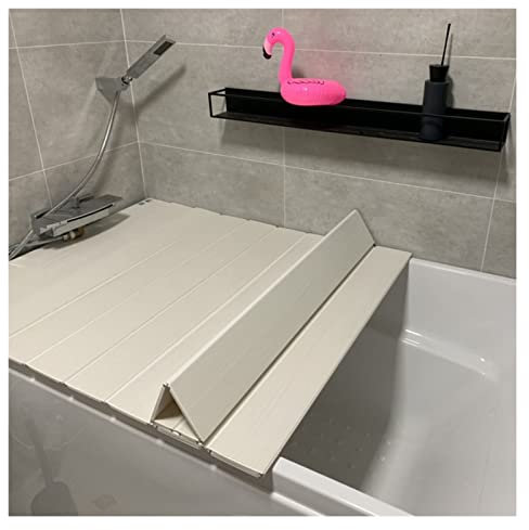 ZGSYH Faltbare Badewannenabdeckung, Faltbarer Badewannendeckel aus PVC, 0,6 cm, staubdicht, wasserdicht, faltbar, for das Spa-Erlebnis im Badezimmer zu Hause (Size : 180cm*80cm*0.6cm)