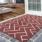 Biscpro Indoor Door Mats,80x120cm Door Mat Non Slip Backing,Dirt Trapper Mat Absorbent Non-Slip Doormat for Entrance,Inside,Kitchen,Front Back Door,Pets and Garden-Red