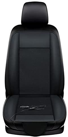 Autositz-Belüftungskissen, Tragbares 12-V-Kühlkissen, Autositz-Kühlkissen mit Lüfter, Autozubehör (Black1)