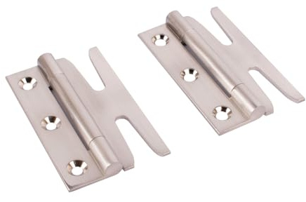 Simplex Solid Brass Standard Hinges (Sold in Pairs) - Satin Nickel
