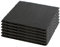Acan Tradineur - Pack de 6 Platos de Pizarra Cuadrado, Bandeja para hosteleria, Servicio y degustación, Canto rústico, Tabla de Piedra Natural para Servir Aperitivos - 20 x 20 cm