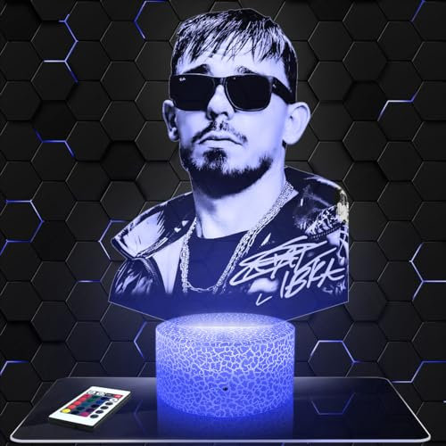 Lampephoto.fr - Capital B 3D Lampe, Touch Nachtlicht, Deko Deutsch Rap Hip HoP. Geschenkidee Mann Frau objekt Capital B Nachtlicht Erwachsene deko Zimmer, 3D Led Illusion TOP