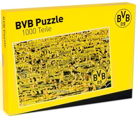 Borussia Dortmund Unisex Jugend BVB Puzzle 1000 Teile, schwarzgelb, 72x45cm