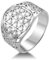 Amaxer Blume des Lebens Ring für Damen, Mandala, heilige Geometrie, trendig, Edelstahl, ausgehöhlt, Statement-Band, Fingerring (Silber, 19mm)