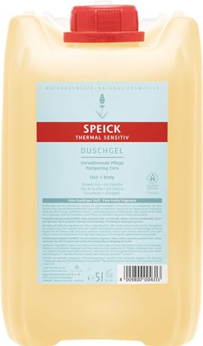 Speick Thermal Sensitiv Duschgel Kanister | Ressourcenschonender Kanister aus PE | Ohne Farbstoffe, Silikone, Parabene, Mineralöle | Mit der Kraft des Thermalwassers aus Schlangenbad | 5 l