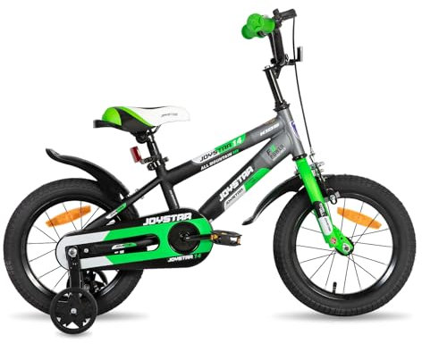 JOYSTAR Berry 12 Zoll Kinderfahrrad für 2-4 Jahre Jungen & Mädchen, Jungenfahrrad mit Stützräder, Grün