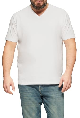 s.Oliver T-Shirt mit V-Ausschnitt und Logo-Print