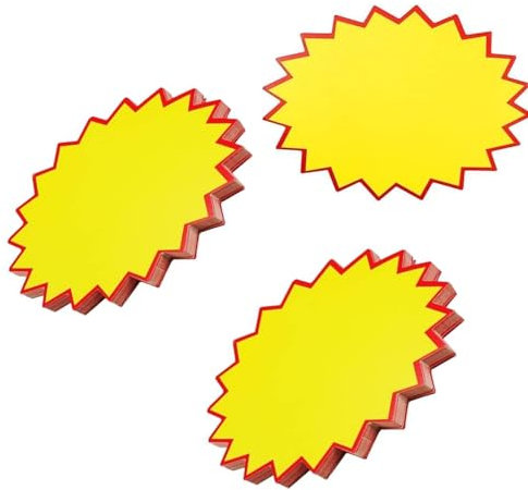 Etiquetas de Precio de Venta,100 piezas Signos de Venta Etiquetas de Venta 8 x 11 cm,etiqueta de choque precio Para Supermercados Tiendas Minoristas Garajes