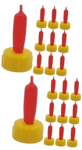 ANDRESLAD 24pcs Sheep Feeding Bottles Nipples Pet Nurser Bottles for Goats Safe Lightweight and Easy to Use for Young Livestock Care