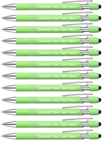 Zoonnis 96 Pezzi di Penne a Sfera Personalizzate con Punta a Stilo per Gli Affari Penna Incisa Personalizzata in Massa per Donne Uomini con Testo del Nome Penna Personalizzata con Inchiostro Nero