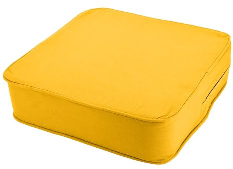 Orthopädisches Sitzkissen Minimalist - 100% Baumwolle mit Kaltschaum-Schaumstoff - Qualitatives Stuhlkissen - Feste Qualität - Waschbar (1, Senf, 40x40x10cm)