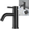 Grifo de acero inoxidable, negro mate. agua fría y caliente, con acabado de calidad, resistente a la corrosión y al óxido，calidad meticulosa en cada detalle (negro)