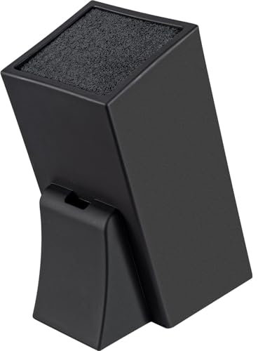 G.a HOMEFAVOR Universal Knife Block with Removable Plastic Bristles, Black
