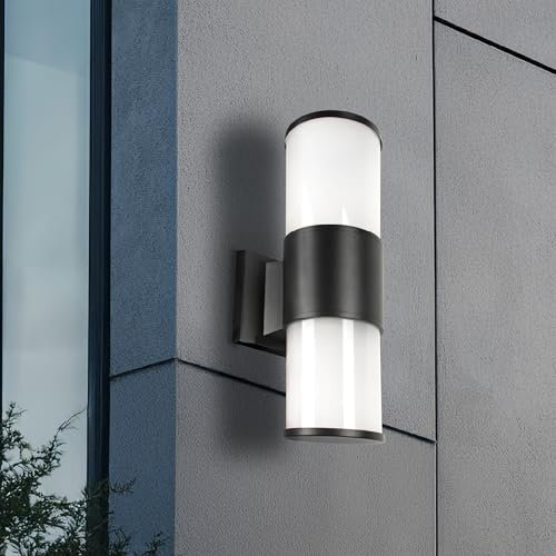 Miratic Applique Murale Exterieur Pour Ampoule 2 x E27 max. 2 x 15W (non incluse) Lampe Exterieur Murale IP 54 Luminaire Exterieur Noir Source de Lumière Remplaçable (sans capteur)