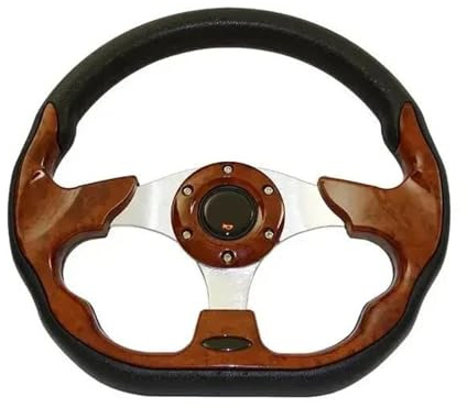 Auto Lenkrad Universelles Auto Rennsportlenkrad Mit Hupenknopf 13 Zoll 320 Mm Lenkrad(Holz)