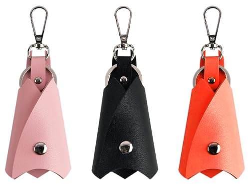 TRKETK 3 Pièces Porte-clés Porte Clef Voiture en Forme de Chauve-Souris étui à Clés en Cuir Synthétique Sac Porte-Clés Unisexe pour Tous Les Types de Clés Voiture Accessoires