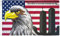 Bandiera americana con aquila americana No Forgeting 9/11, 9 x 1,5 m, decorazione per la casa, per interni ed esterni, decorazione per tutte le stagioni