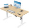 TRIUMPHKEY Electric Standing Desk 110 x 60cm Height Adjustable Desk with Memory Smart Pannel Sit Stand Desk with Backpack Hook Stand Up Table Work Table for Home Office(Beige)
