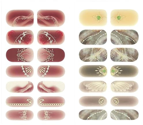 JchEnye Strisce per Unghie in Gel Glitterato Arcobaleno polimerizzate con Raggi UV Adesivi per Unghie Decalcomanie per Unghie Accessori per Nail Art
