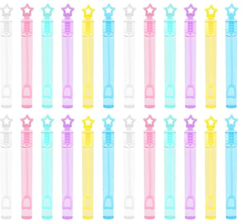 24 Stück Mini Seifenblasen,Seifenblasen Stern Packung Bunte Bubbles,SeifenblasenStern Packung,Seifenblasenmit Stern Design,Für Mitgebsel Kindergeburtstag Kleine Geschenke(Enthält Keine Flüssigkeit)