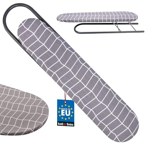KOTARBAU® Ärmelbügelbrett, Ärmelbrett, Bügelbrett für Ärmel 50 x 11 cm | zum Bügeln von Hemden, oder Blusenärmeln Kleines Bügelbrett, Schutzhülle, Grau