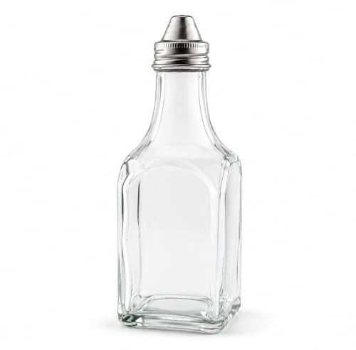 Besto Glass Vinegar Dispenser Bottle (170ml) | Refillable Oil and Vinegar Dispenser for Kitchen, Salad Dressing, Cooking Oil & Table Serving | Vinegar Condiment Pot & Bottle Drizzler