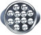 Youdoit - 6 Assiettes à Escargot en Acier Inoxydable - 12 Empreintes, Réutilisables, Lavables en Machine, Empilables, Ronde, Medium