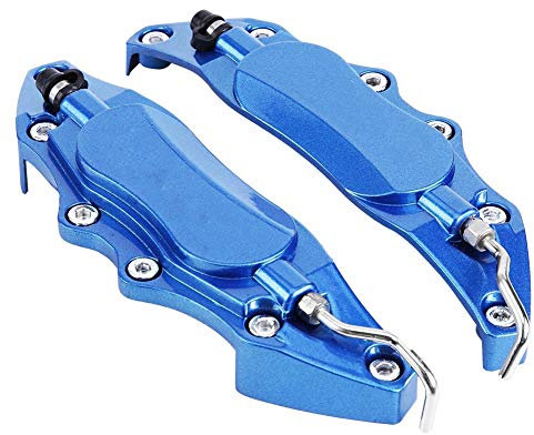 Minyinla 2pcs Brake Caliper Protector Cover Aluminum Alloy Brake Caliper Guard for Wheel Hub 14in-15in Small(Blue)