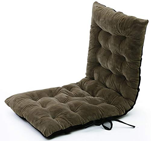 TYXTYX Gartenstuhl-Auflage Hochlehner Stuhlauflage Lazy Stuhlkissen mit abnehmbarem Couch Massagestühle gemütlich Outdoor Open-Air(Größe: 100X40X8CM, Keine Stühle),Brown