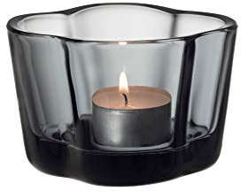Iittala Alvar Aalto collection Windlicht, Glas, grau, 60mm