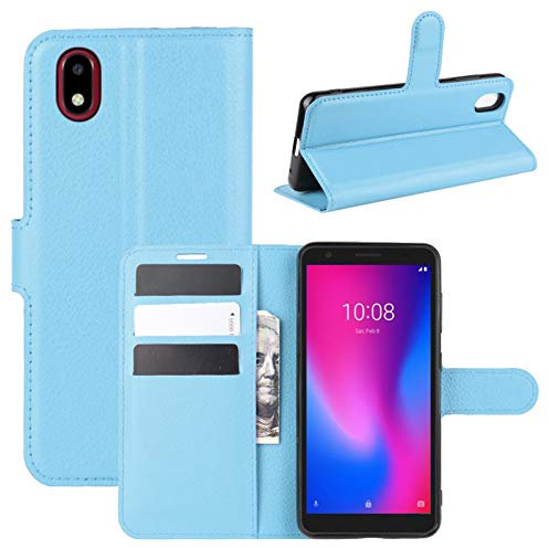 betterfon Handyhülle Kompatibel mit ZTE Blade A3 (2020) | Premium Qualität TPU Klapphülle für Blade A3 (2020) mit Kartenfächern | Magnetverschluss Handyhülle | Hellblau