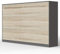SMARTBett Schrankbett Standard Anthrazit/Eiche Sonoma 120 Horizontal