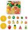 Cheriswelry Anhänger mit Obstmotiven, Orange, Kiwi, Zitrone, Ananas, Banane, Apfel, Erdbeere, Emaille und Harz, für Schmuck, Schlüsselanhänger, 30 Stück